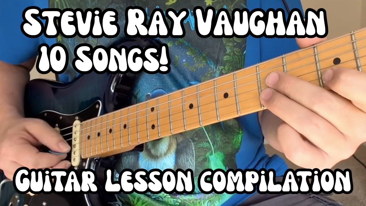 STEVIE RAY VAUGHAN Guitar Lessons (10 Song Compilation) Pride and Joy, Cold Shot, Tightrope, more..