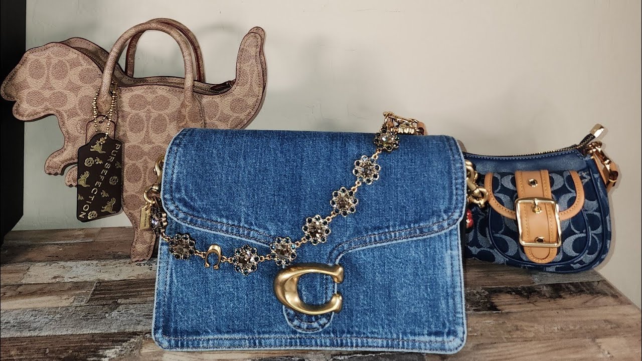 ADDING A NEW DENIM BAG TO MY COLLECTION - COACH DENIM CHAIN TABBY 
