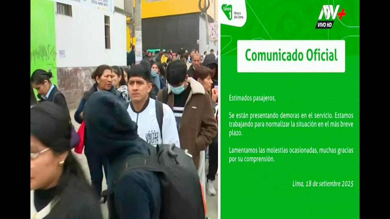 Metro de Lima: Personas hacen largas colas para tomar el tren