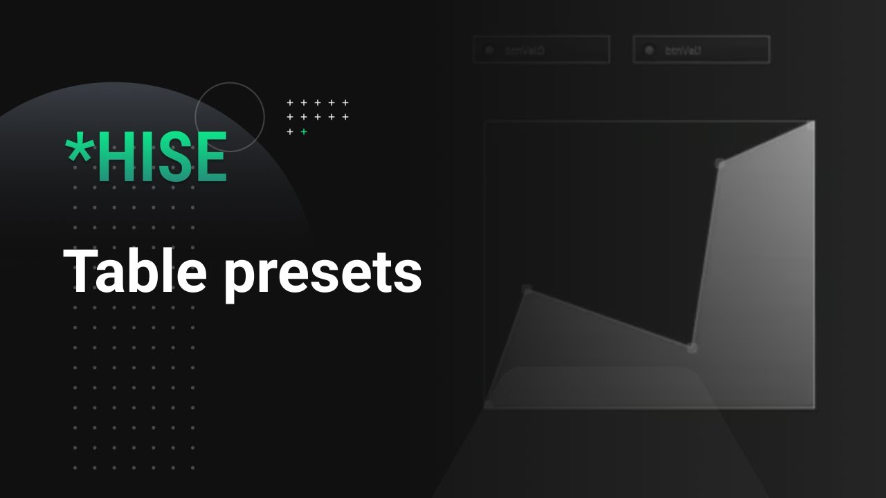 Creating velocity table presets in HISE | How to save and restore table shapes