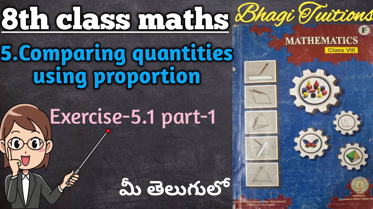8th class maths in telugu||chapter-5 comparing quantities using proportion||Exercise-5.1 part-1