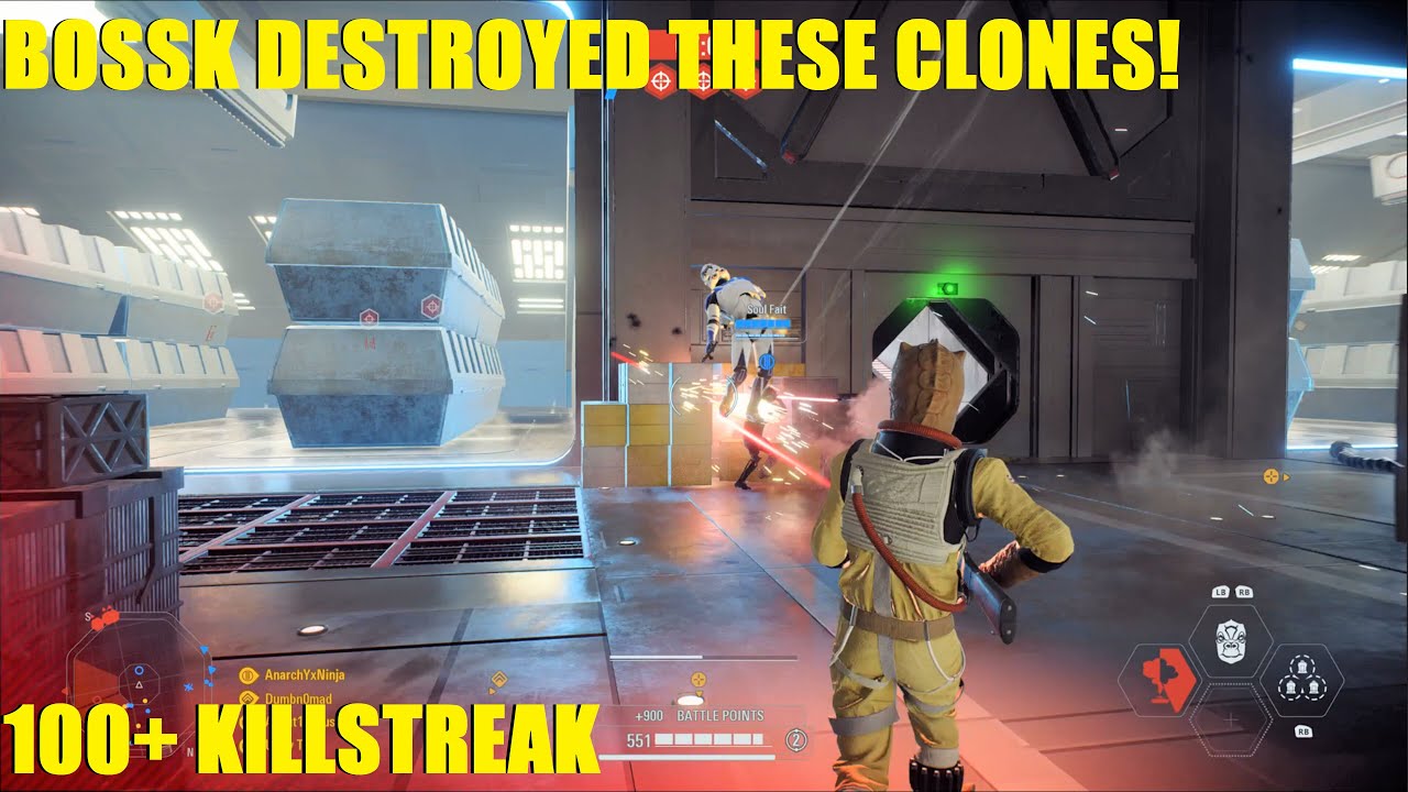 Star Wars Battlefront 2 - Bossk absolutely wrecks this team! 100+ Killstreak! CUTE EARS FTW!
