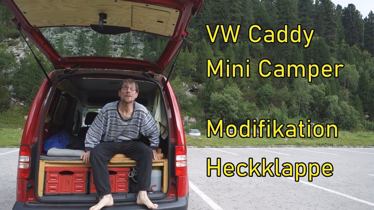 VW Caddy Mini Camper Modifikation Heckklappe