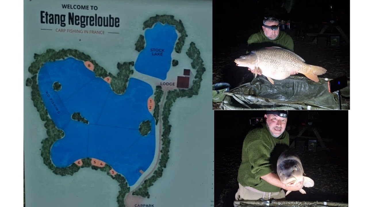 Carp Fishing in France - at Etang Negreloube - PB smashed with 2 60s 