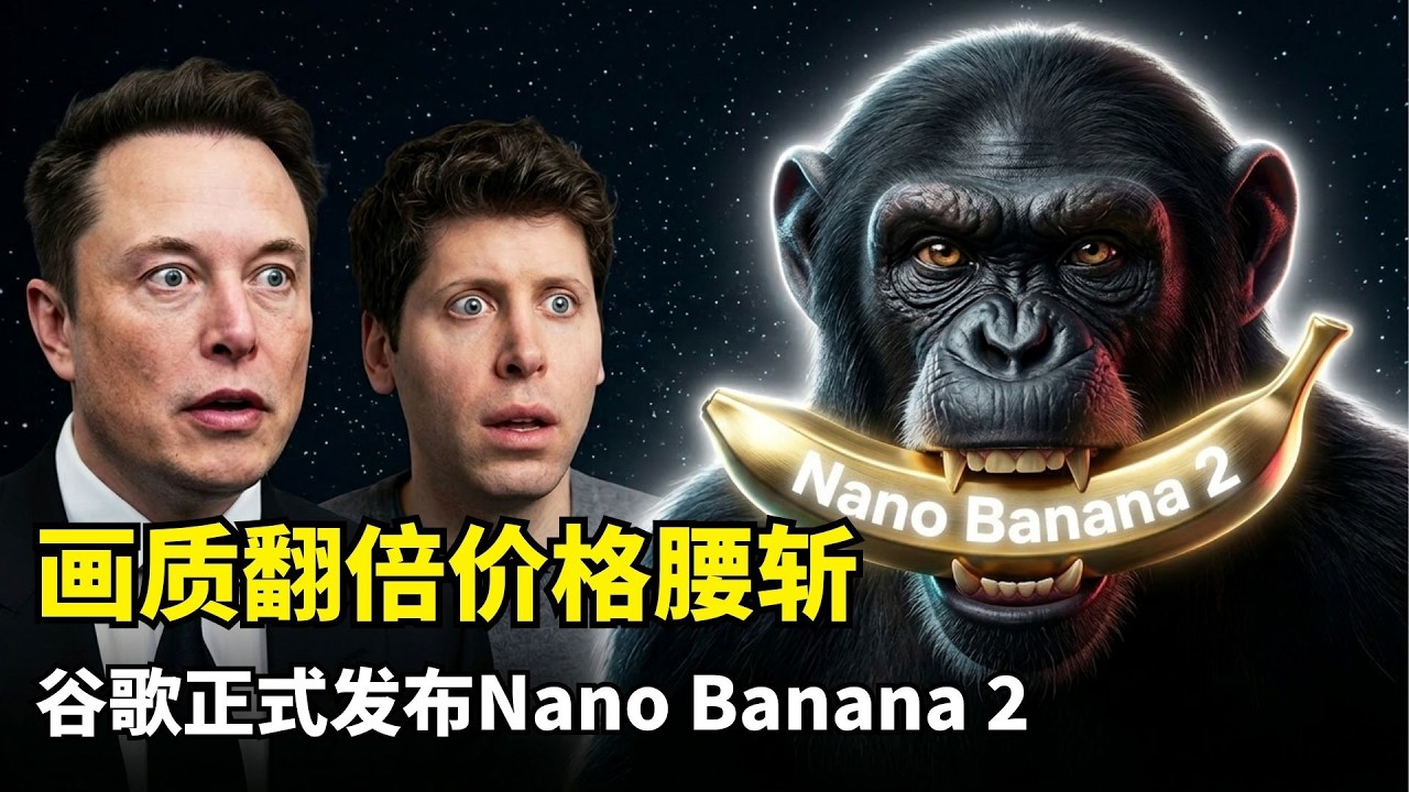 【人工智能】性能翻倍价格腰斩 | Nano Banana 2 | 4K高保真 | 中文文本渲染 | 角色一致性 | 漫画分镜 | 游戏UI | SynthID | 性价比天花板 | 实时联网搜索