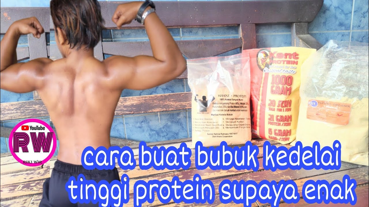 Racik tepung bubuk kedelai tinggi protein murah meriah 3 ribu per gelas. Bisa untuk diet juga