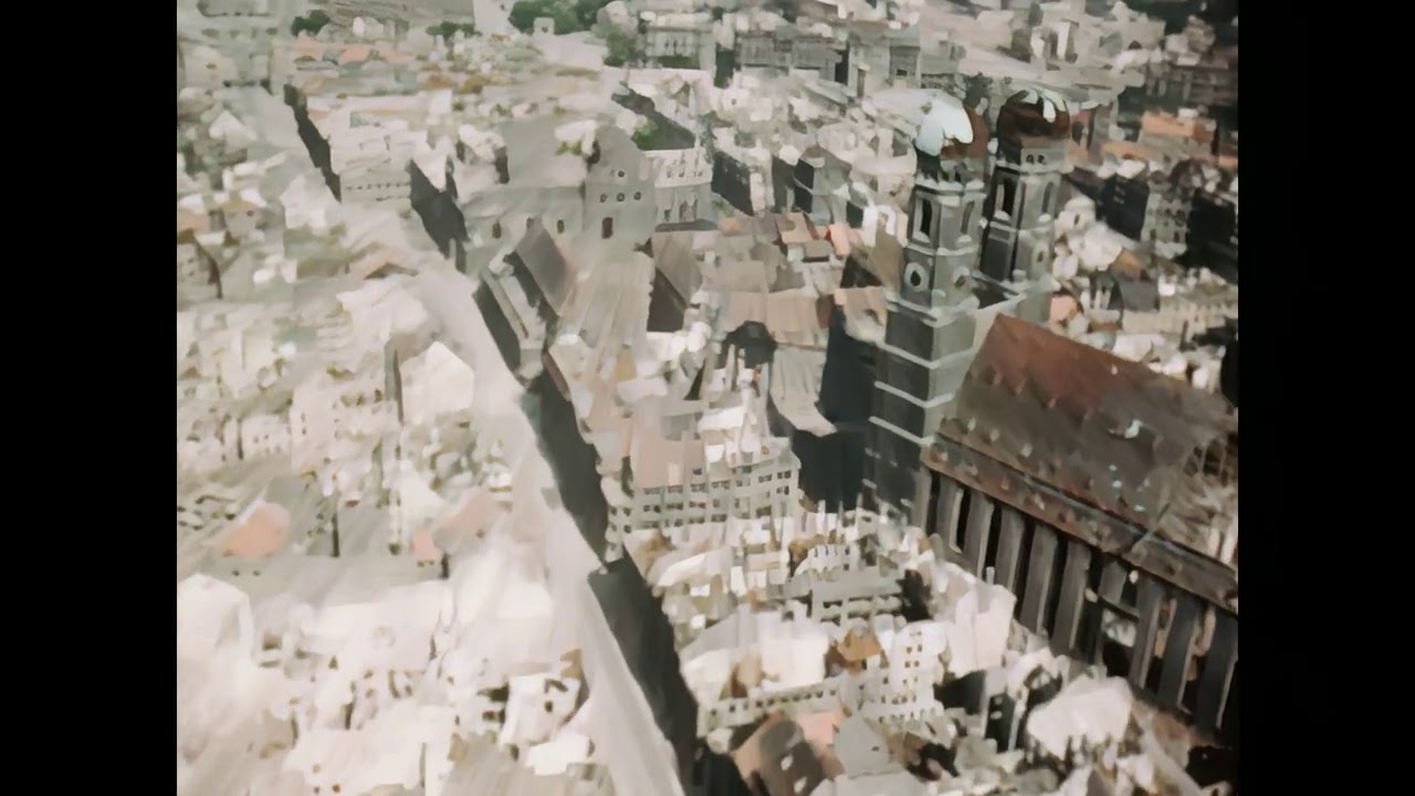 Berlin after WWII in Color, Part-5: War-damaged Germany from the Air (1945) [Restored & AI enhanced]