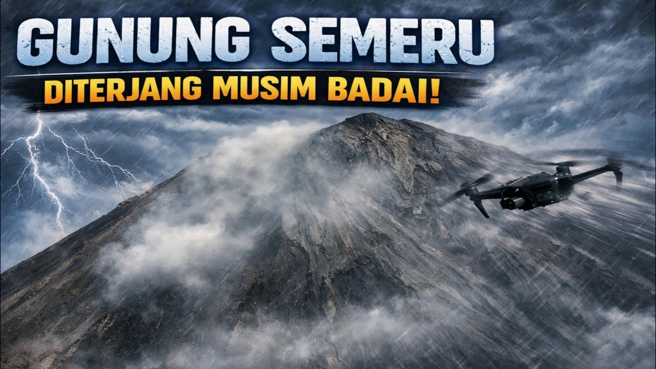 NGERI..! BADAI GUNUNG SEMERU HAMPIR HILANGKAN DR0N3