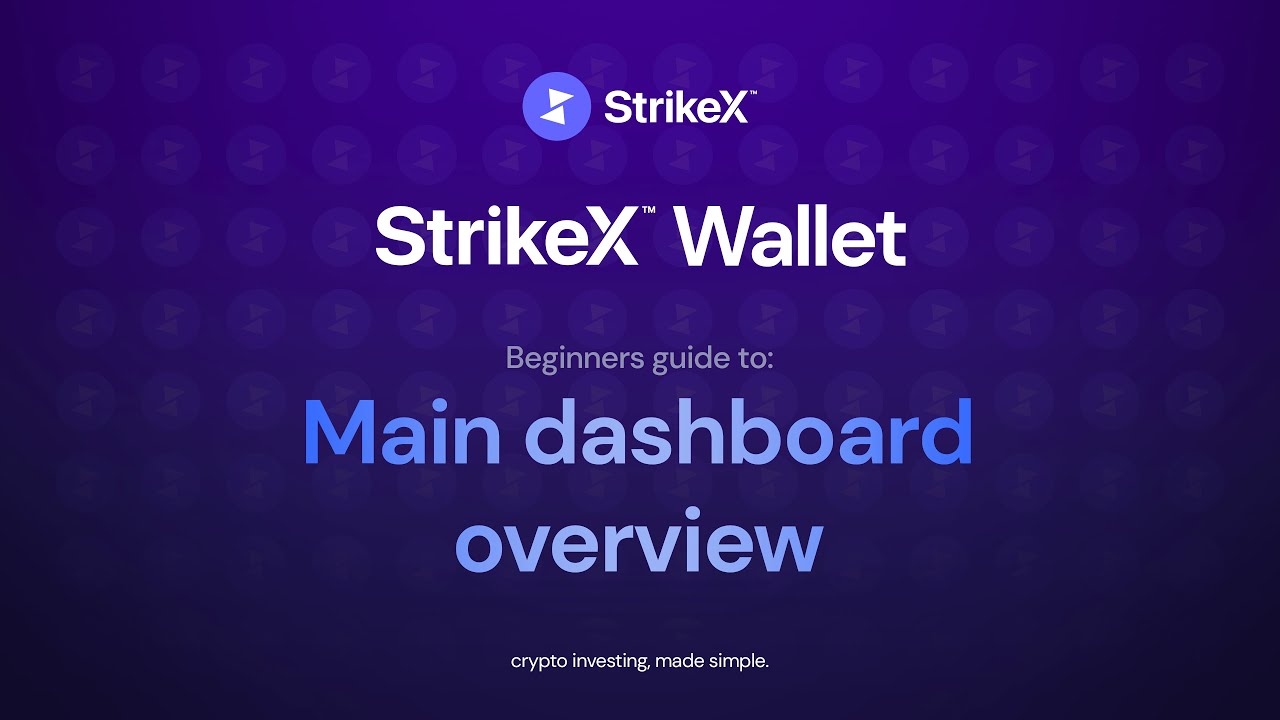 The StrikeX Wallet Main Dashboard Overview