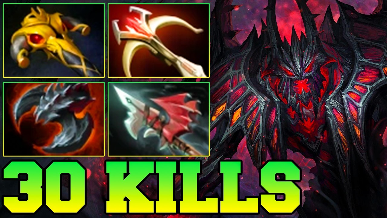 30 KIlls Shadow Fiend Dota 2 ! SF Dota 2 Safe Lane Carry Gameplay Build Guide 7.41