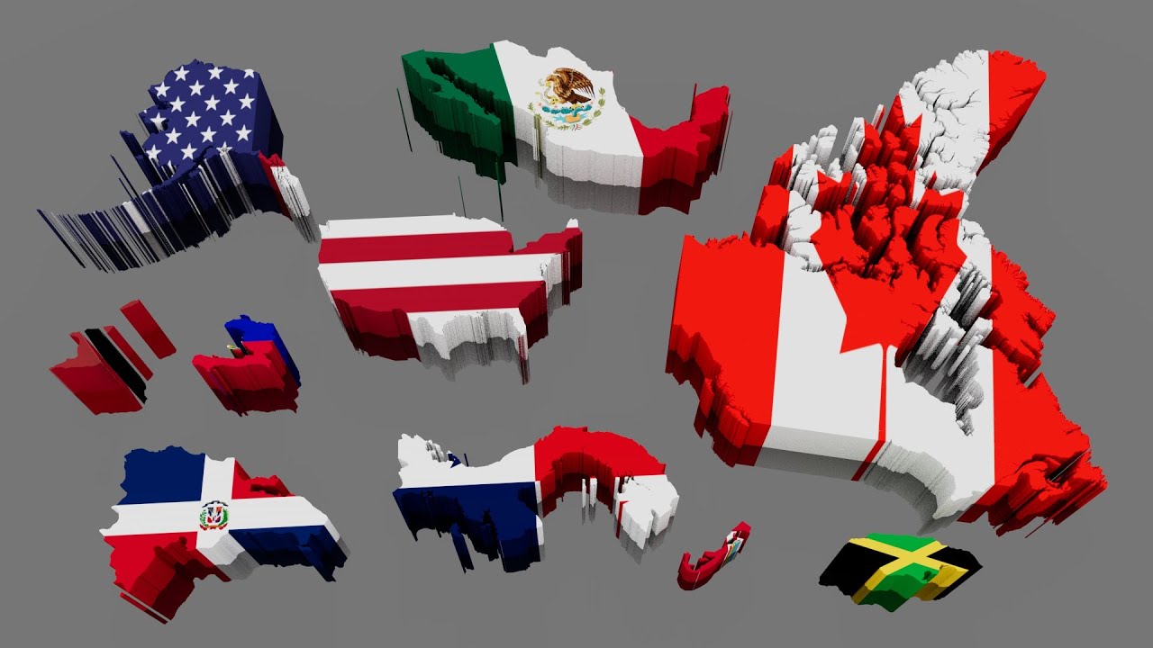 North American Countries Size Comparison | North American Area Comparison