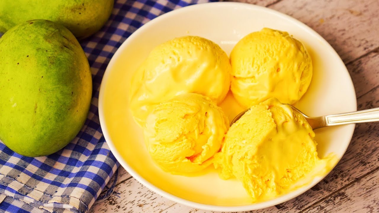 Easy Mango Ice Cream Recipe | Homemade 3 Ingredient Mango Ice Cream | No Machine | Eggless
