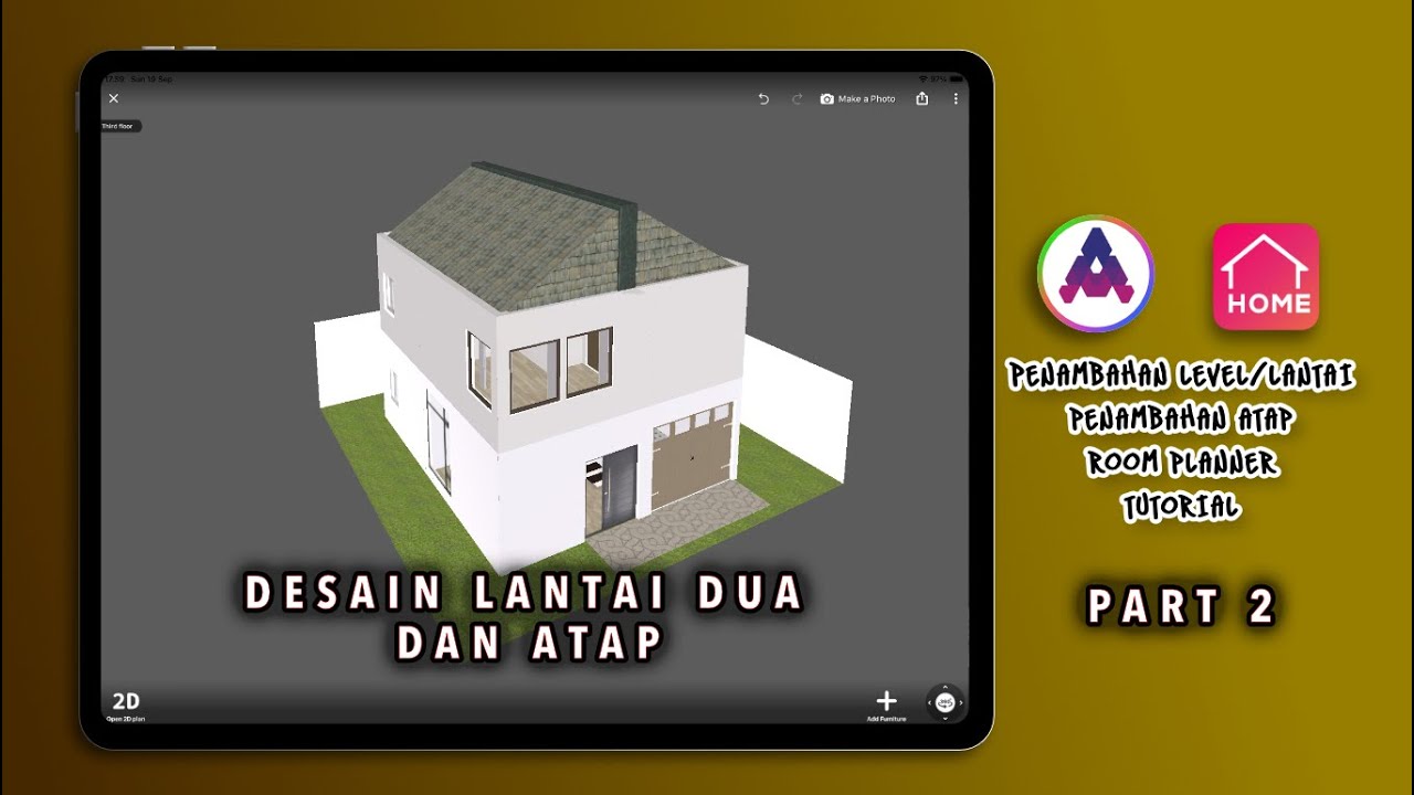 ROOM PLANNER 10.4 PENAMBAHAN LANTAI DAN ATAP TUTORIAL #part2