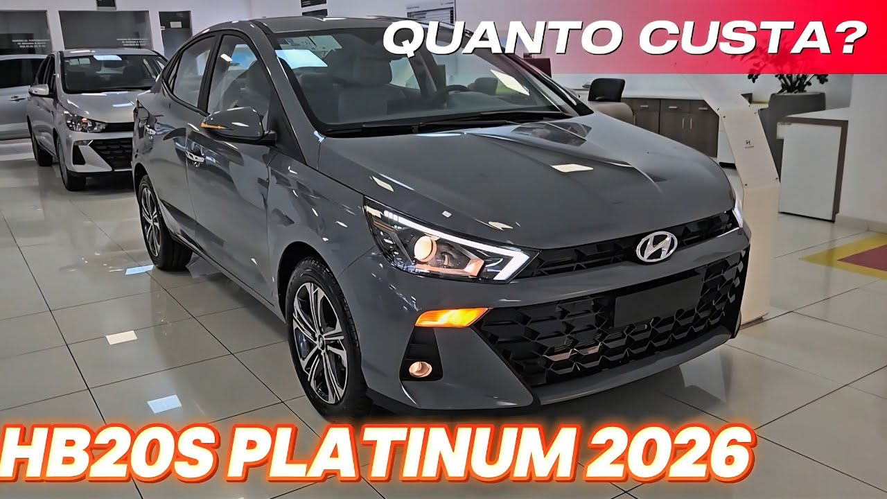 HB20S PLATINUM 2026 VERSÃO TOP DE LINHA QUANTO CUSTA ? NOVA COR CINZA Shadow