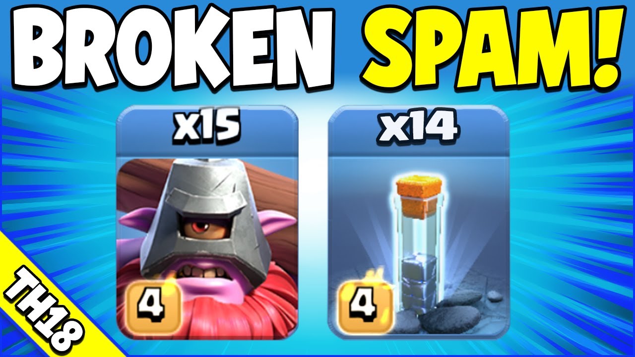 Mass Throwers are BROKEN! Best TH18 Attack Strategy (Clash of Clans)