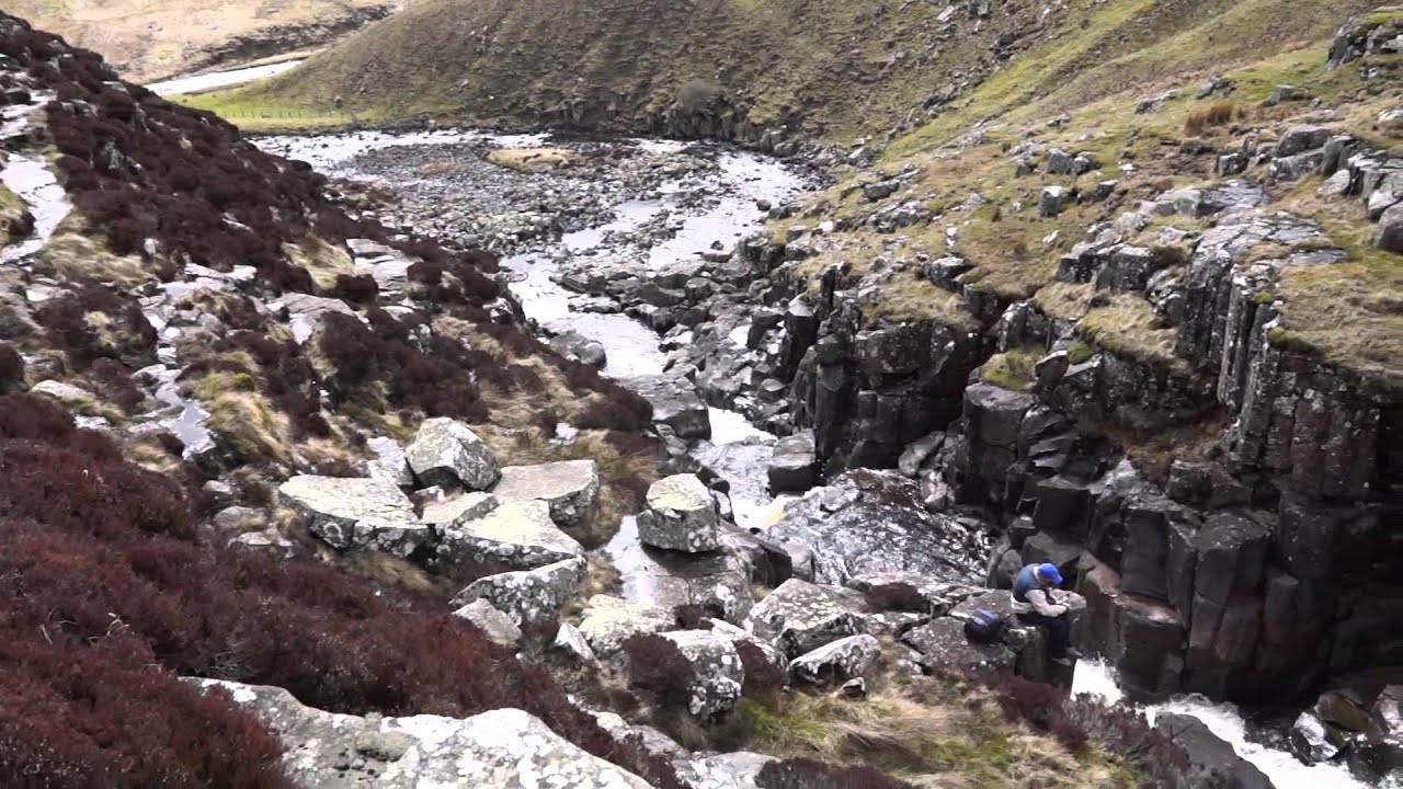 HD, 1080p, Cauldron Snout, Waterfall, Cow Green Reservoir, River Tees, UK, 4/2013