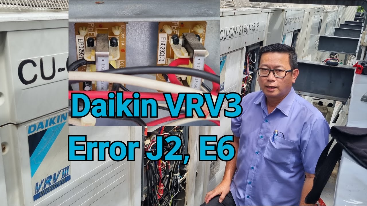 Daikin VRV3 | Ошибка J2, E6 | Текущее значение определяется датчиком тока