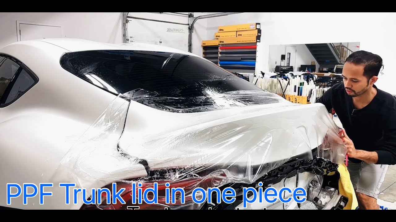 TOYOTA SUPRA GR 2021 | Цельнометаллическая накладка PPF на крышку багажника.