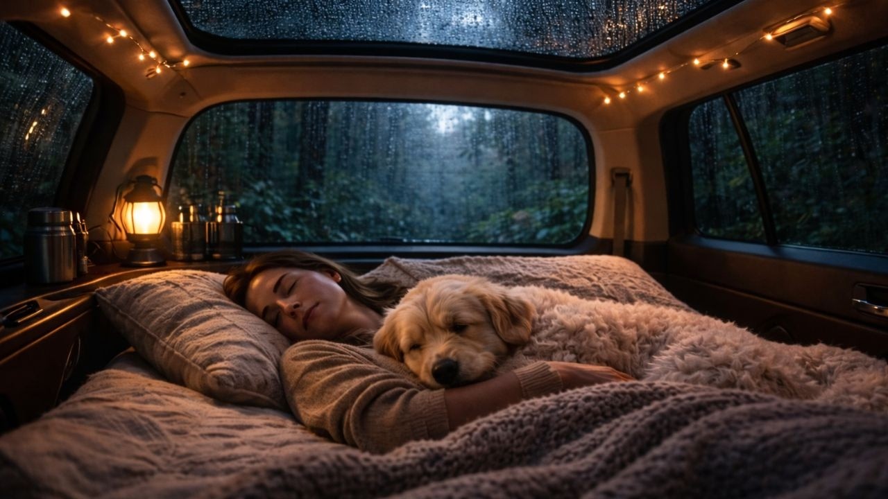 Heavy Rain on Car Roof for Deep Sleep | Relaxing Rain Sounds to Beat Insomnia & Overthinking 3 Hours