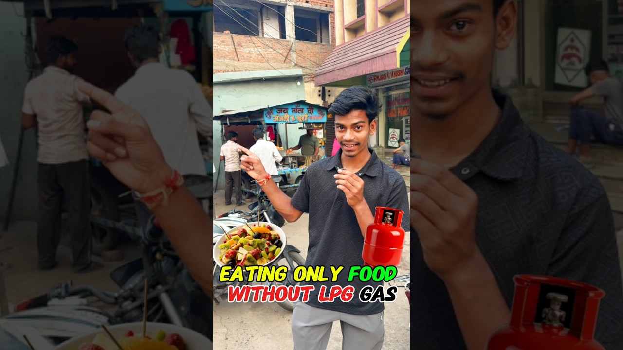 Eating Only Food Without LPG Gas 😳 | Shortage Challenge #lpgshortage #lpgcylinder #nogascooking