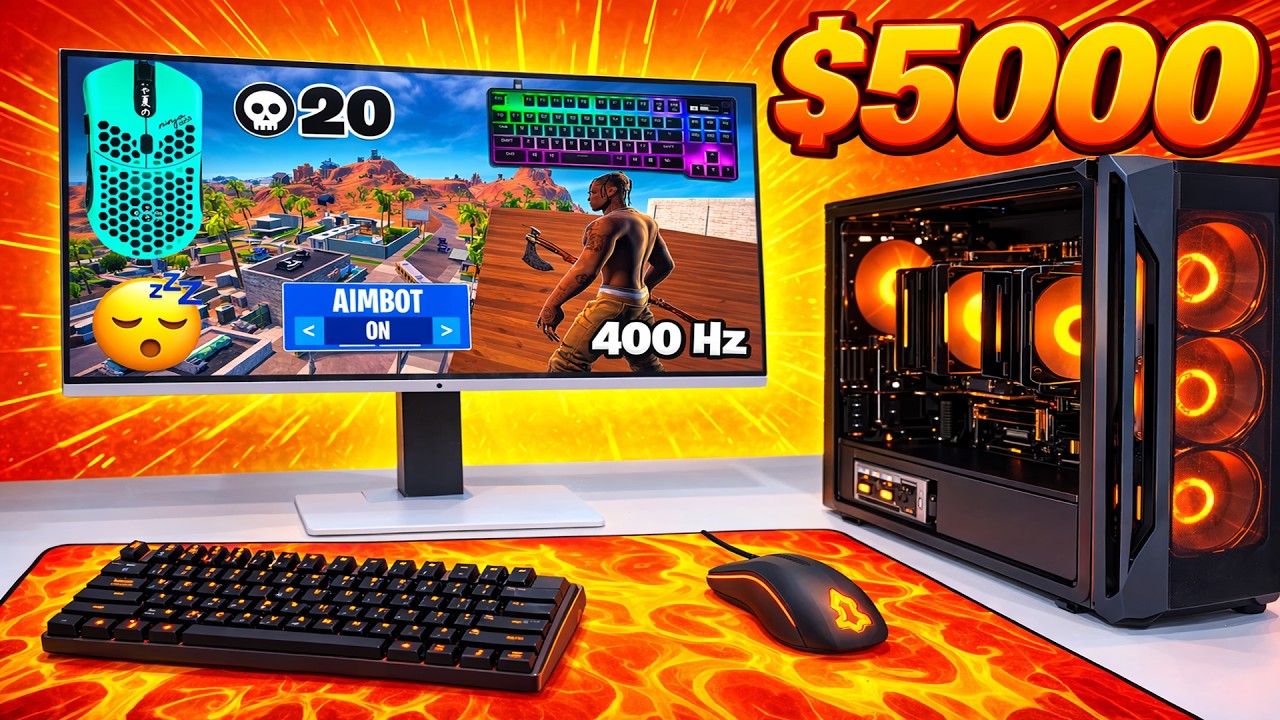 Amazon $5000 Gaming Set Up Unboxing *AMD Ryzen 9 9950X3D Nvidia RTX 5080* Fortnite ASMR Gameplay