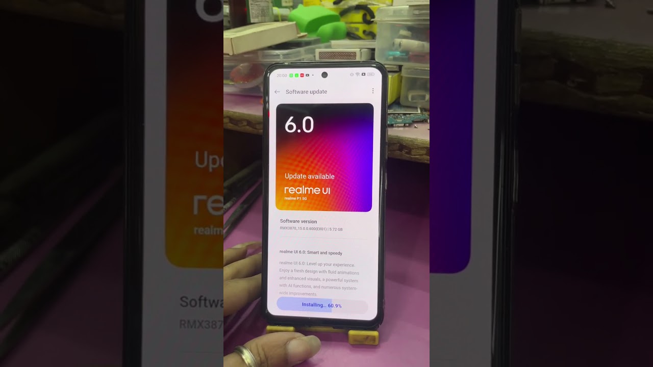 Realme ui6.0 update released.update your realme phone fast#smartphone%lifeisbutadream #repair#cover 