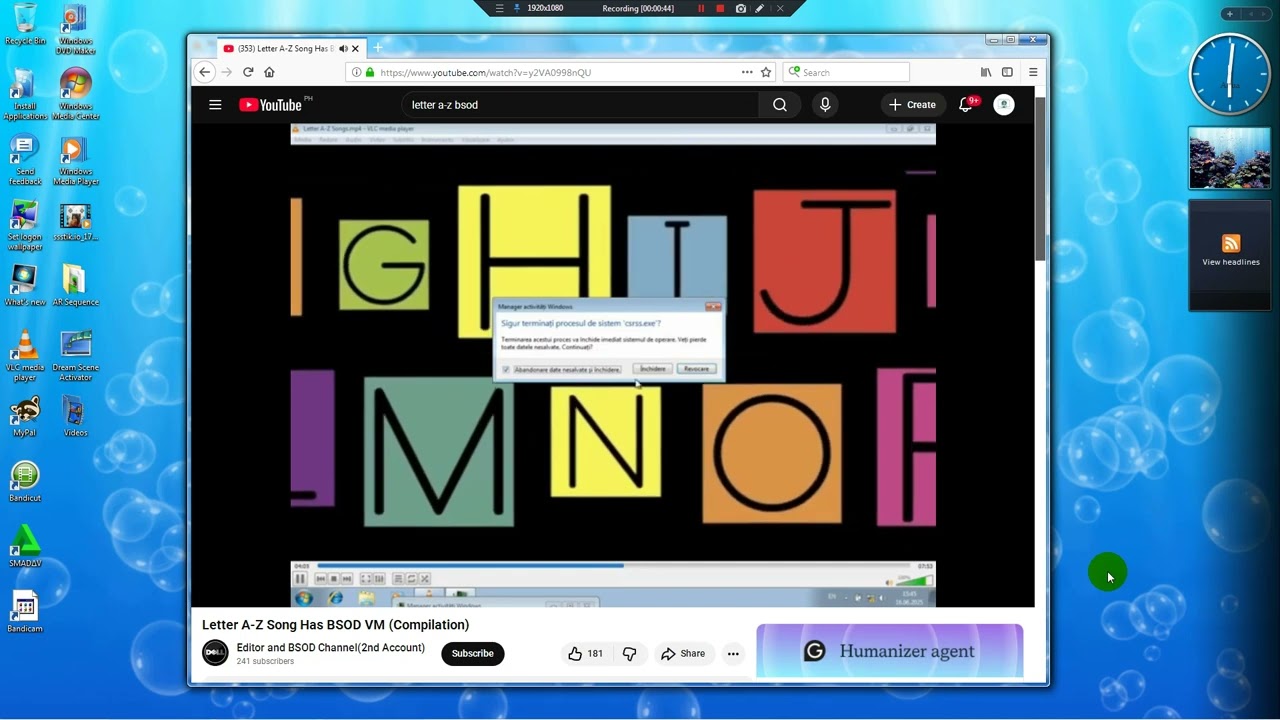 VISTAROCK Virtual Machine BSOD Compilation 01