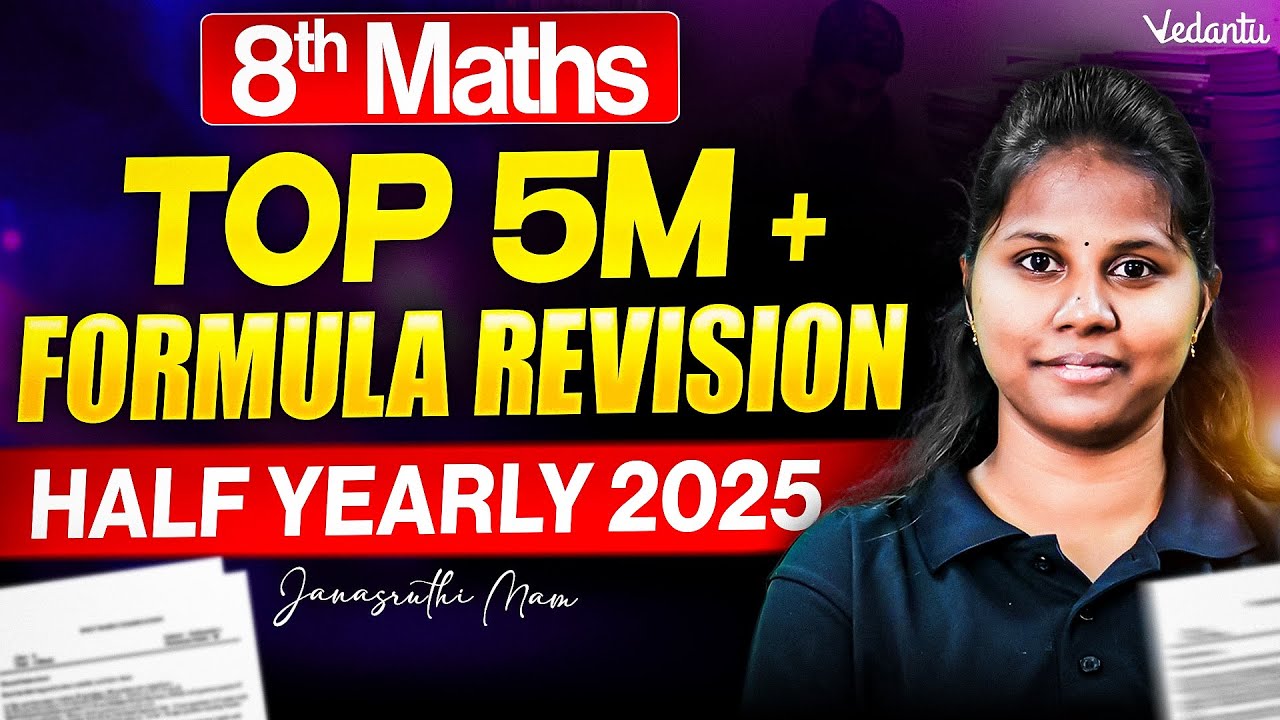 8th Maths | Top 5 Mark Questions + Formula Revision | Half Yearly 2025 | Janasruthi Ma'am