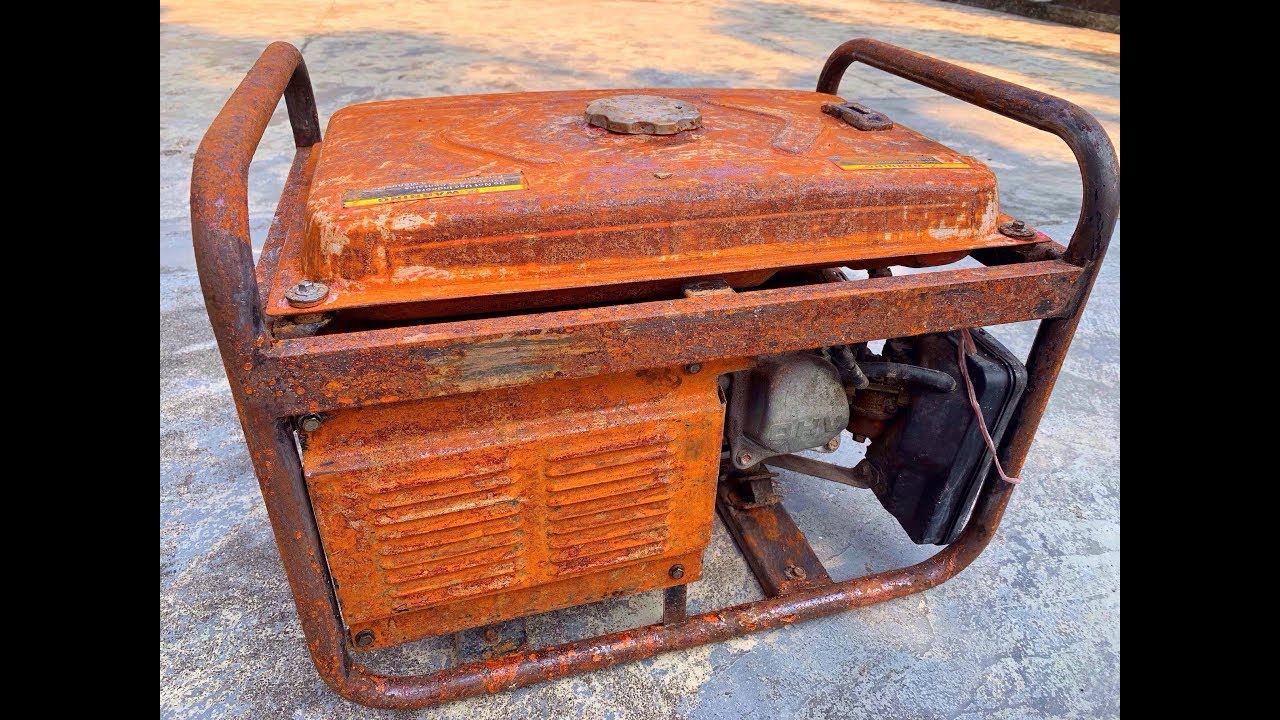 Restoration Generator rusty | Old Japanese generator (gasoline engine)