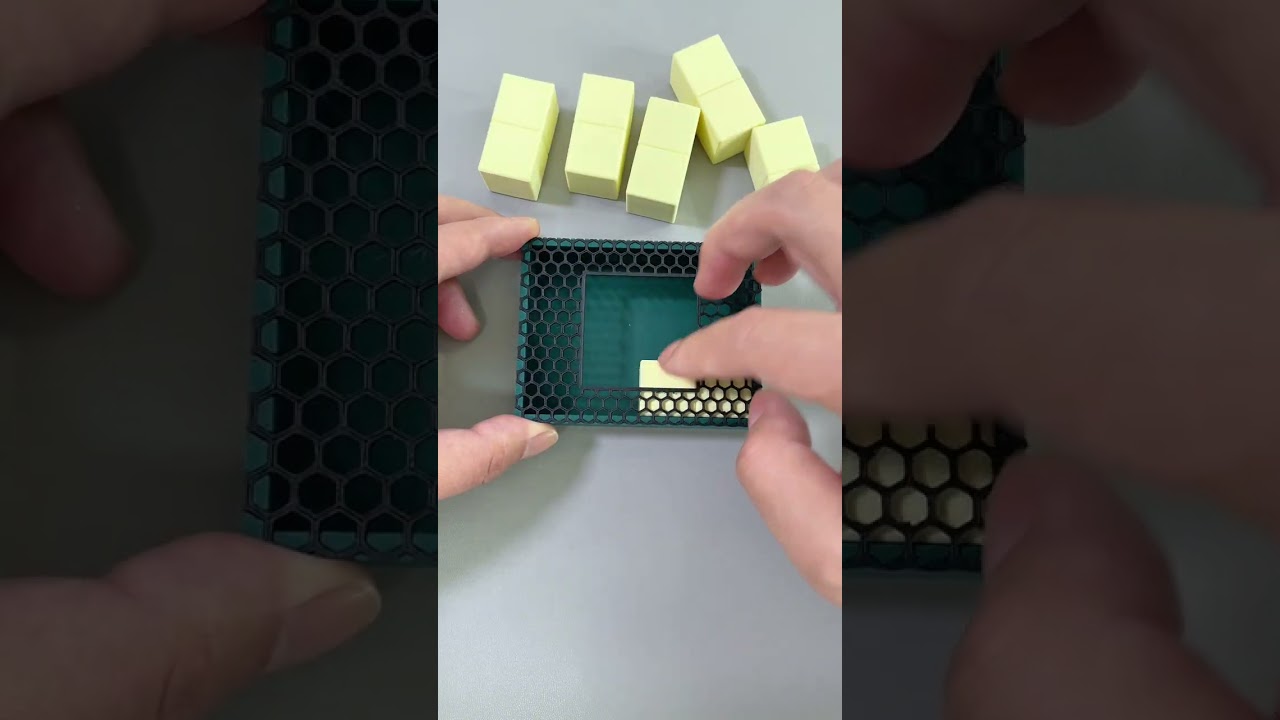 Put six blocks into the box, easy or impossible?#Puzzles #IQ #iqtest