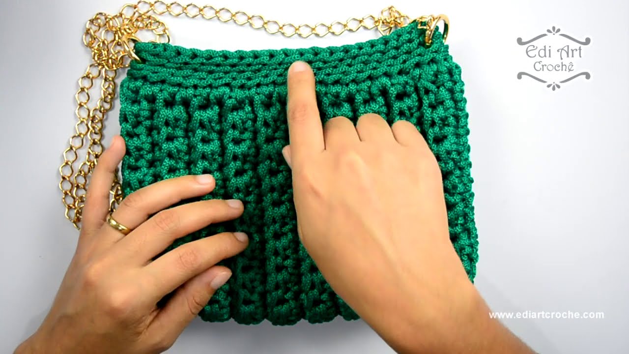 Bolsa Esperança crochê fio náutico / Edi art crochê