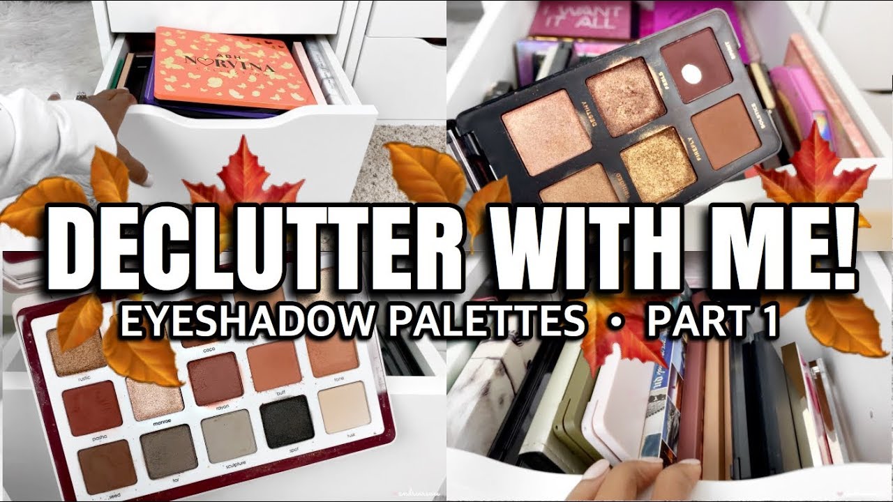IT'S TIME!! MASSIVE EYESHADOW PALETTE DECLUTTER PART 1 | HIGH END EYESHADOW PALETTES | Andrea Renee