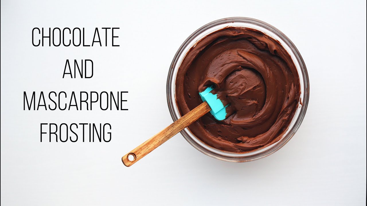 5 MINUTES Chocolate and  Mascarpone Frosting Cream