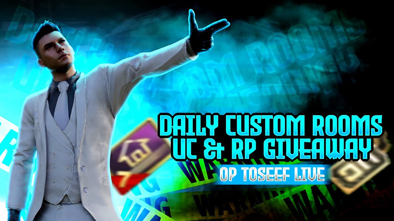 PUBG MOBILE New UPDATE CUSTOM ROOMS UC & RP GIVEAWAYS | OP TOSEEF LIVE