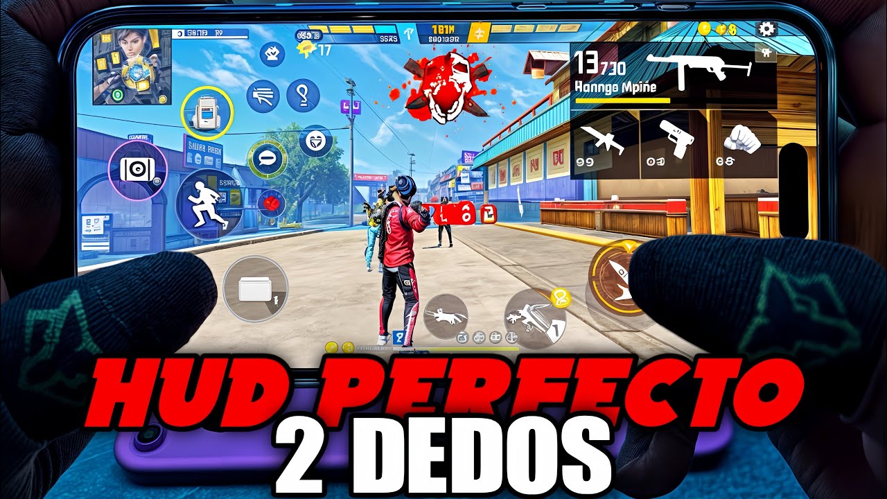 CUSTON HUD A 2 DEDOS FREE FIRE NIVEL DIOS 🔥2025 👏ACTULIZADO 👌🏻