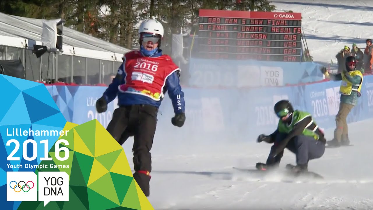 Snowboard Cross - Jake Vedder (USA) wins Men's gold | Lillehammer 2016 Youth Olympic Games