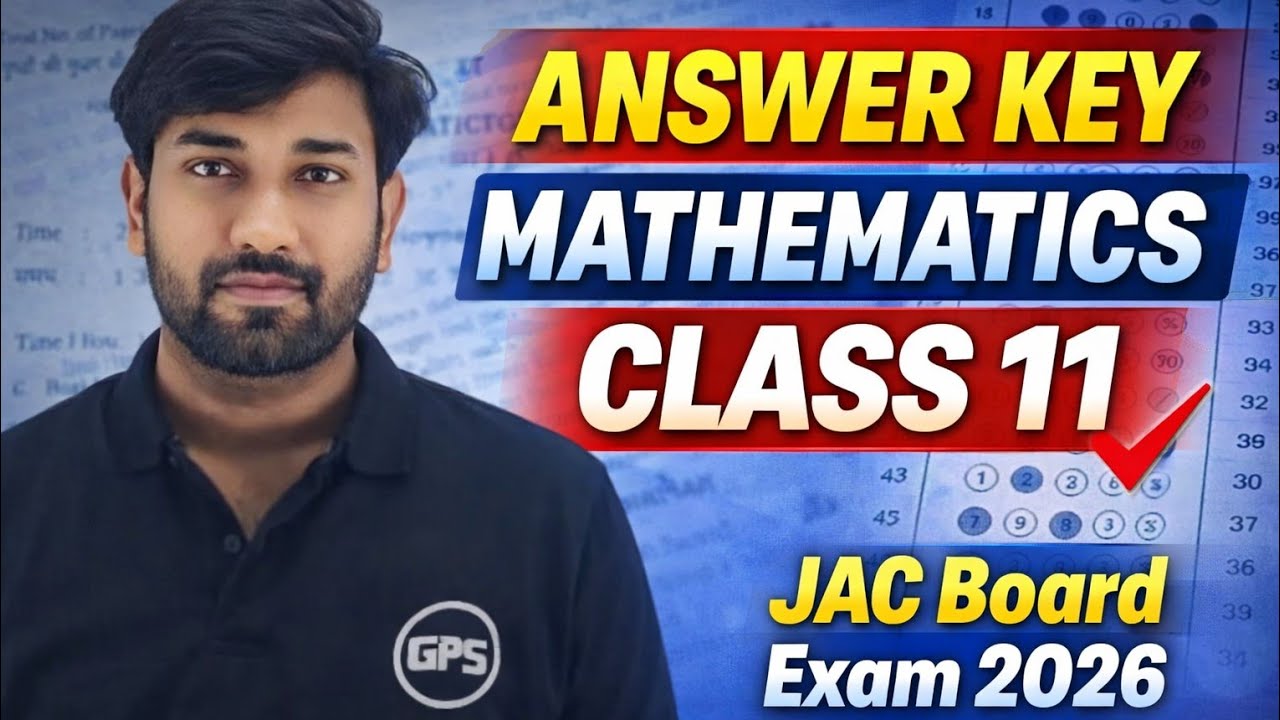 ANSWER KEY II MATHS II CLASS 11 Jac Board 28 February 2026 ll By-Karthik Sir // Maths Answer sheet 