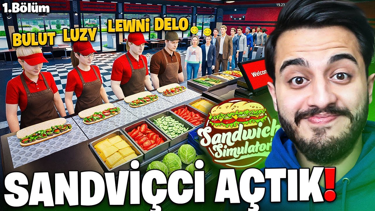 SANDVİÇCİ AÇTIK! 7 KİŞİ KARIŞIK SANDVİÇ YAPIYORUZ! Sandwich Simülatör #1