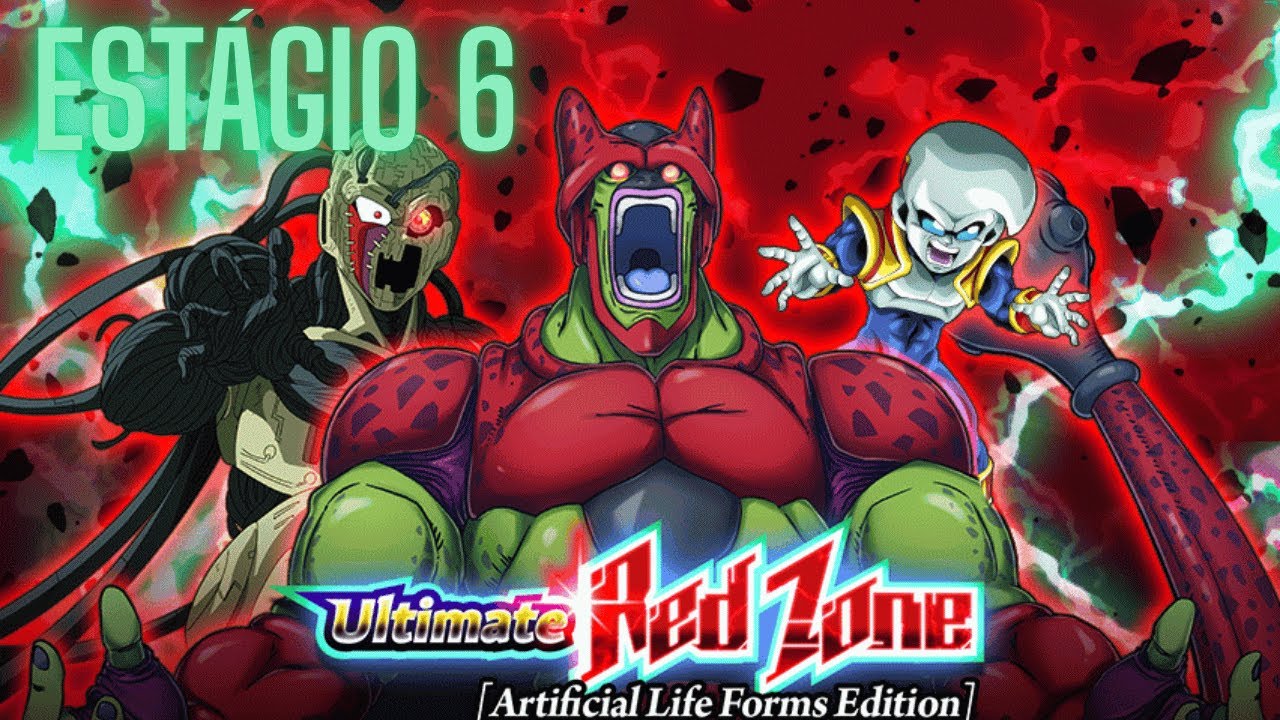 ACABOU FINALMENTE! RED ZONE ARTIFICIAL LIFE FORMS ESTÁGIO 6.DBZ:Dokkan Battle