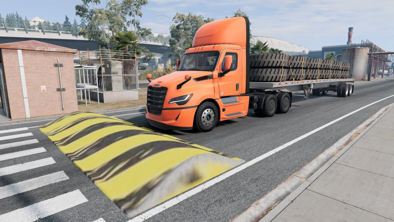 Truck vs Speedbump  -  BeamNG.Drive 🚛🚜🚚