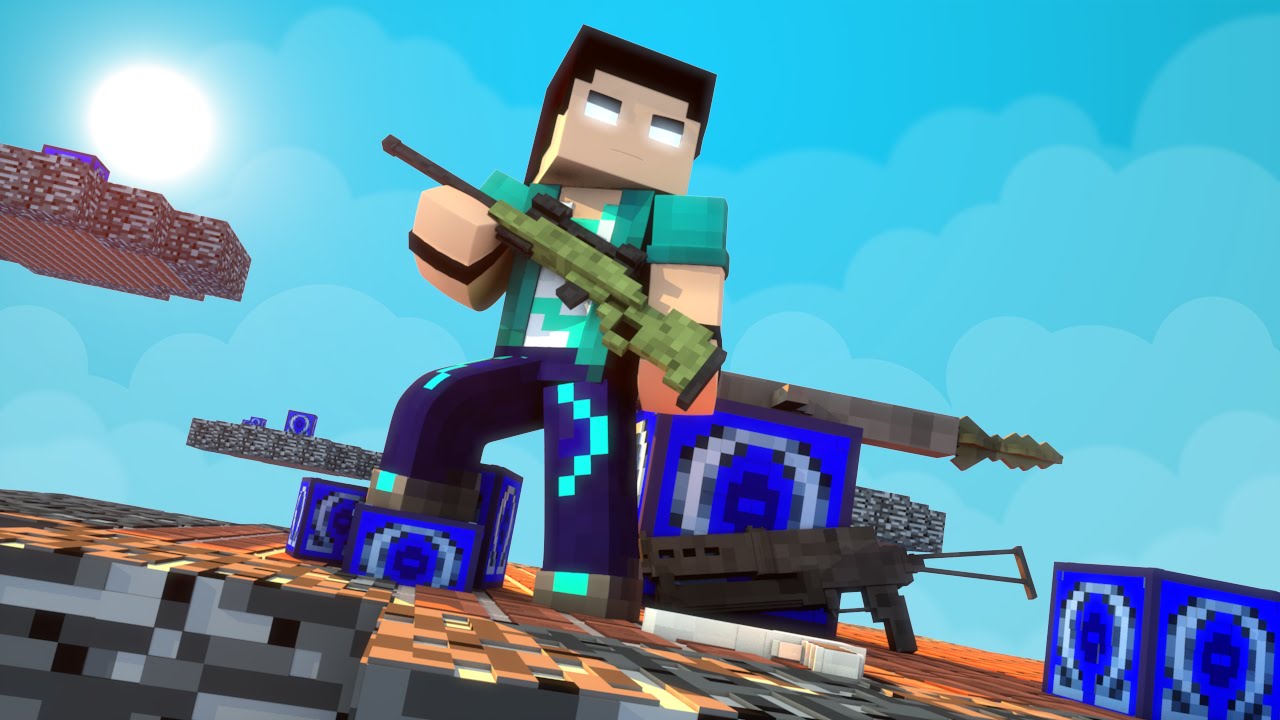 Minecraft - DROPPER LUCKY BLOCK COM ARMAS - Mini-Game