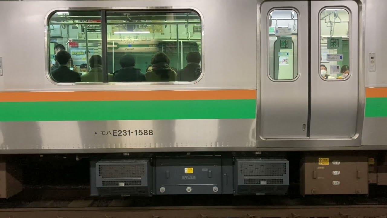 【日立IGBT】E231系1000代ヤマU-588編成(更新車・小山後期編成) / JR-E231 sound