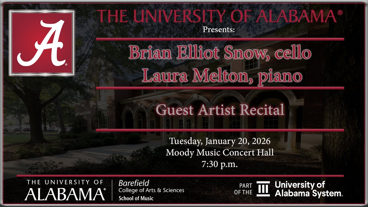 01-20-26 | Brian Elliot Snow, cello & Laura Melton, piano, Guest Artist Recital