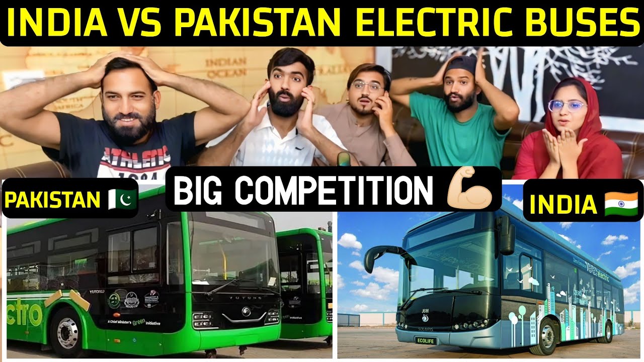 Reaction On India Vs Pakistan Electric Bus Technology | बस | Pakistani Reaction 🔥