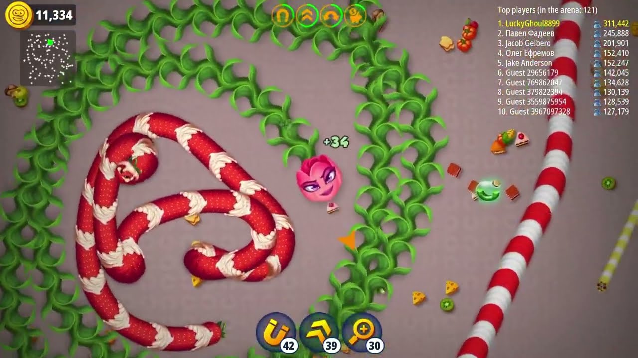 Worms Zone Gameplay video #pakadlogaming #wormszone 