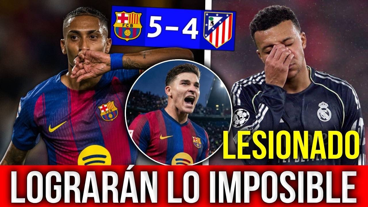 RAPHINHA CONFÍA EN REMONTAR AL ATLETICO, MBAPPÉ FUERA DE CHAMPIONS, JULIAN ALVAREZ OTRA VEZ