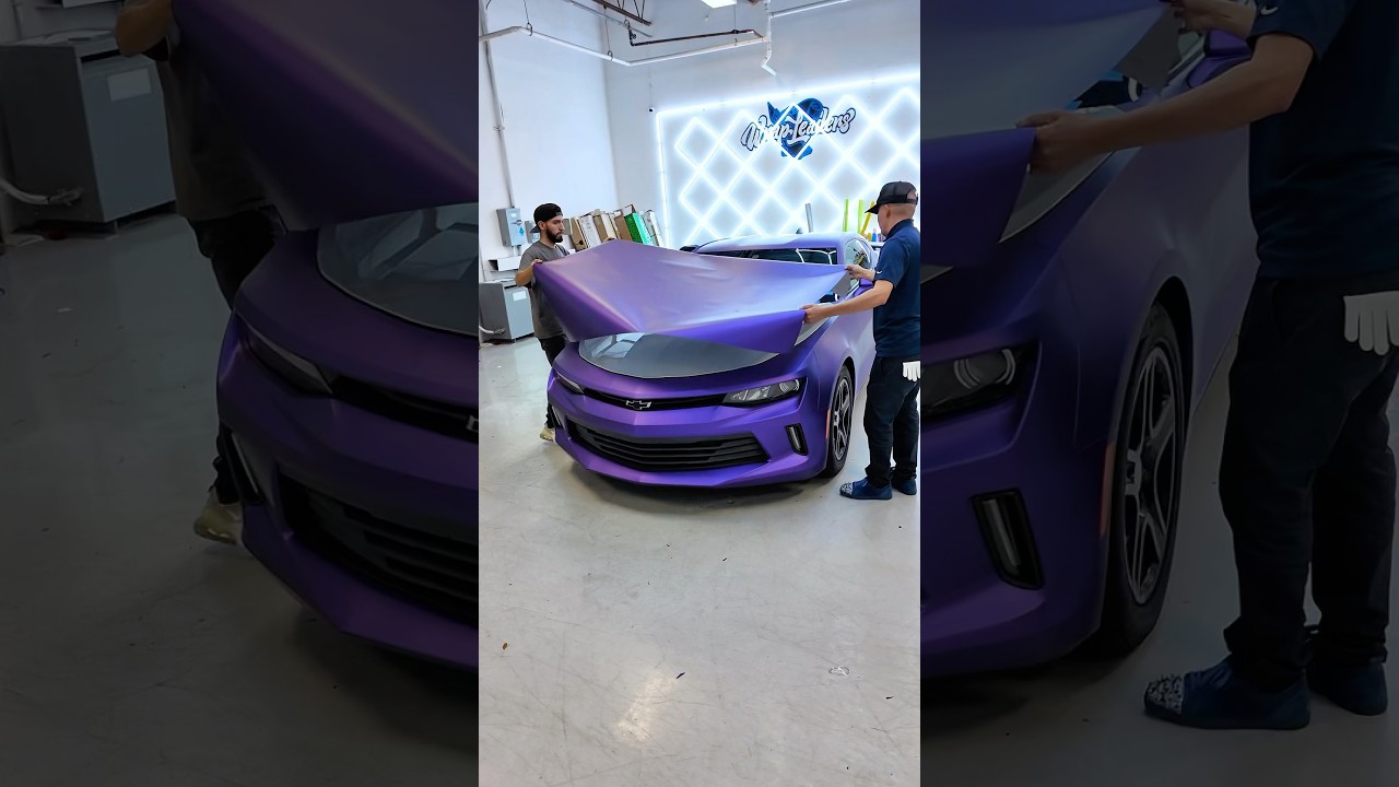 Something you dont see everyday 🤯 Cool Car Wrap! 🔥✨ #carwrapping #asmrvideo