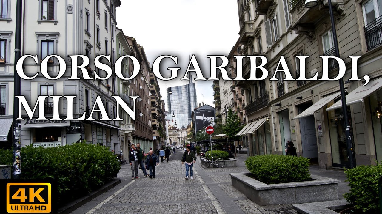 [4k] Walking in Corso Garibaldi - One of the BEST PLACES for APERITIVO in Milan, Italy (August 2021)
