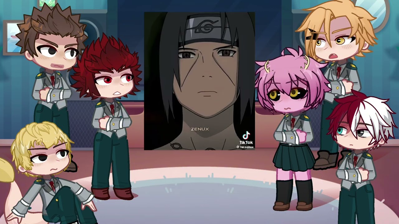 Class 1A react to deku as itachi uchiha | naruto shippuden | sasuke | MHA BNHA | Gacha life