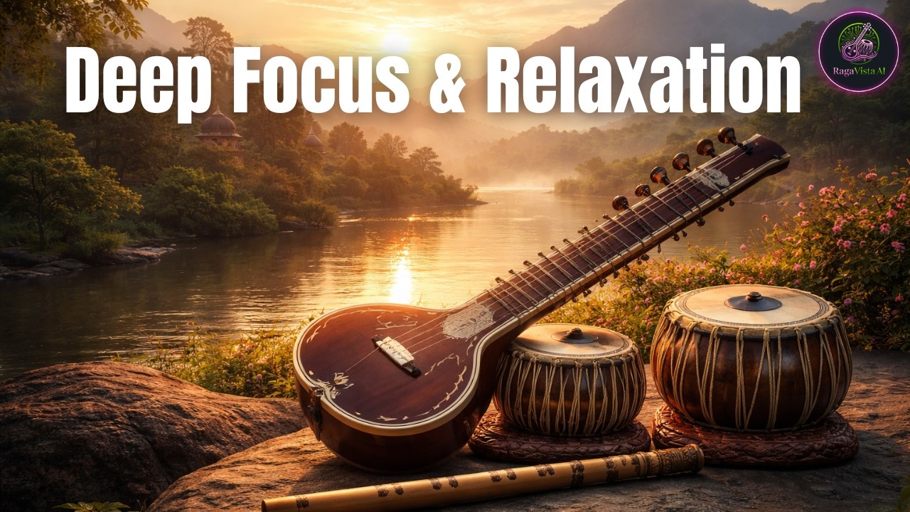Deep Focus & Relaxation – Hindustani Instrumental Flute Sitar Tabla